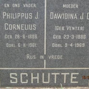 SCHUTTE Philippus J. Cornelius 1886-1961 &amp; Dawidina J.C VENTER 1886-1969