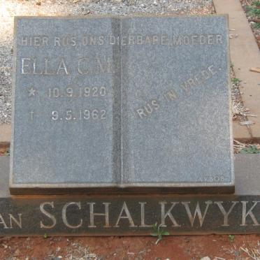 SCHALKWYK Ella C.M., van 1920-1962