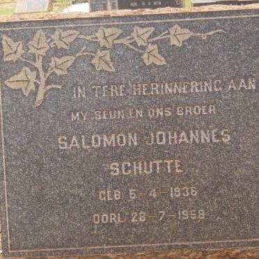 SCHUTTE Salomon Johannes 1936-1958