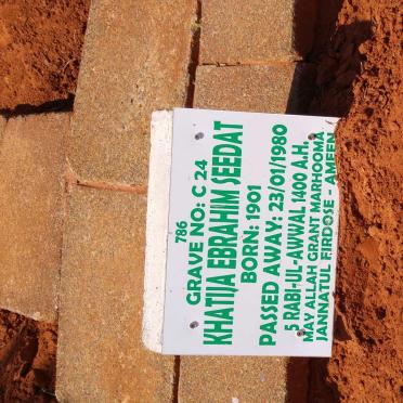 SEEDAT Khatija Ebrahim 1901-1980