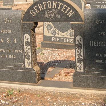 SERFONTEIN Hercules P. 1872-1962 &amp; Anna S.H. ALBERTS 1874-1962