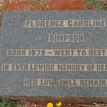 SIMPSON Florence Caroline1879-1952