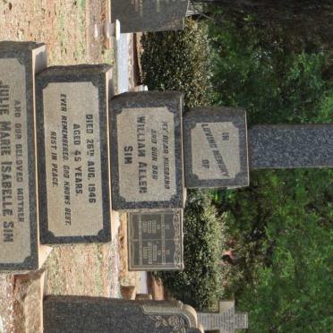 SIM William Allen -1946 &amp; Julie Marie Isabelle -1960