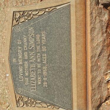 SIMPSON Elizabeth Ann -1958