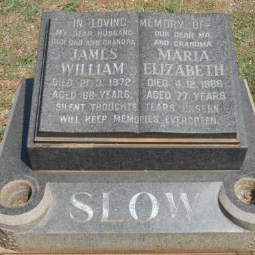 SLOW James William -1972 &amp; Maria Elizabeth -1986