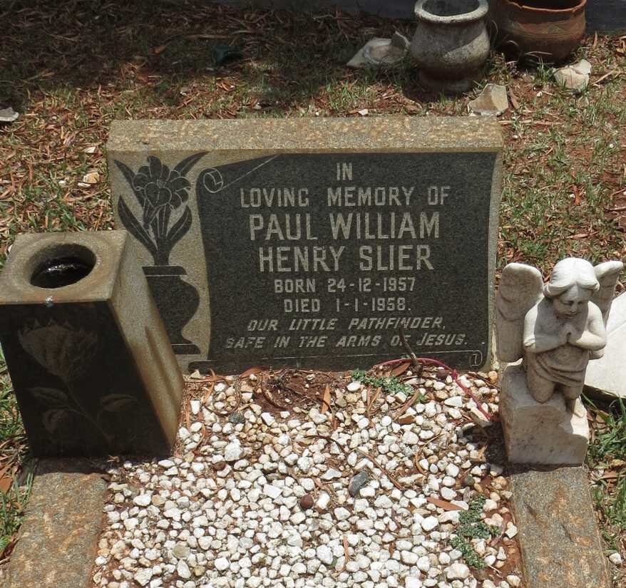 SLIER Paul William Henry 1957-1958