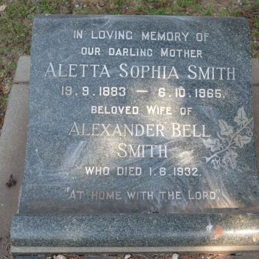 SMITH Alexander Bell -1932 &amp; Aletta Sophia 1883-1965