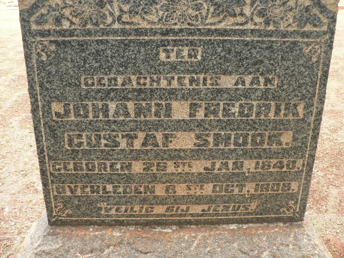 SMOOK Johann Fredrik Gustaf 1840-1908