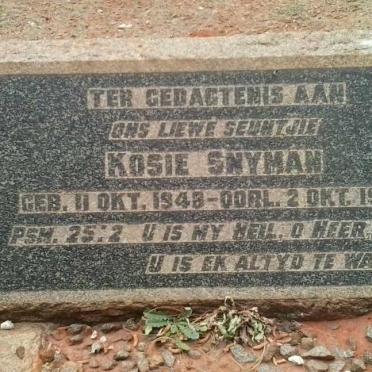 SNYMAN Kosie 1948-1950