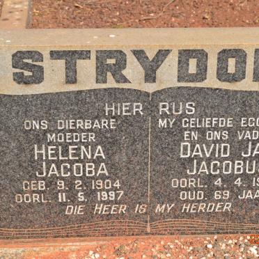 STRYDOM David Jan Jacobus -1965 &amp; Helena Jacoba 1904-1997