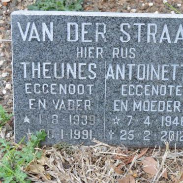 STRAAT Theunes, van der 1939-1991 &amp; Antoinette 1946-2012