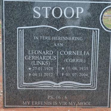 STOOP Leonard Gerhardus 1928-2012 &amp; Cornelia 1935-2004