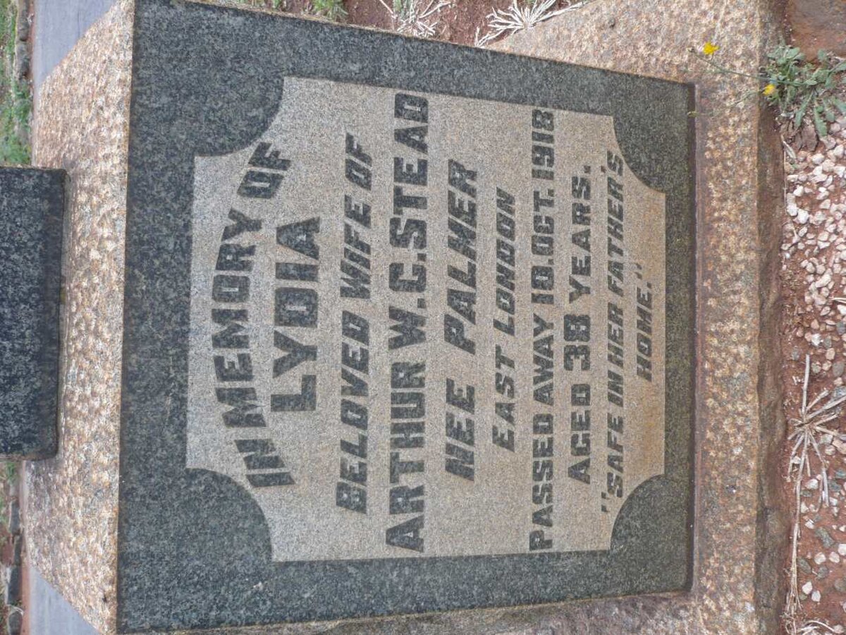 STEAD Lydia nee PALMER -1918