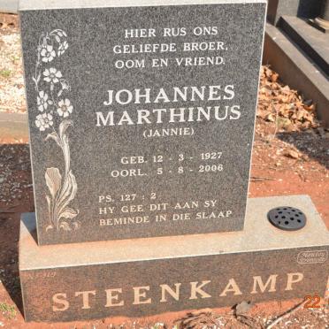 STEENKAMP Johannes Marthinus 1927-2006