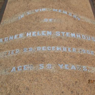 STENHOUSE Agnes Helen -1906