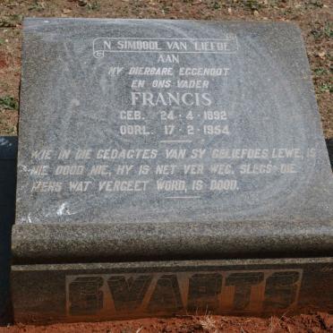 SWARTS Francis 1892-1954