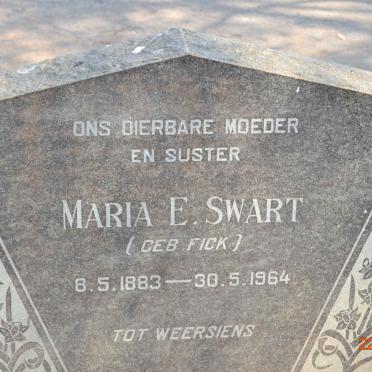 SWART Maria E. nee FICK 1883-1964