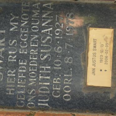SWART Jan Justus 1923-2006 &amp; Judith Susanna 1927-1978