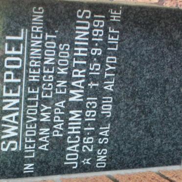 SWANEPOEL Joachim Marthinus 1931-1991