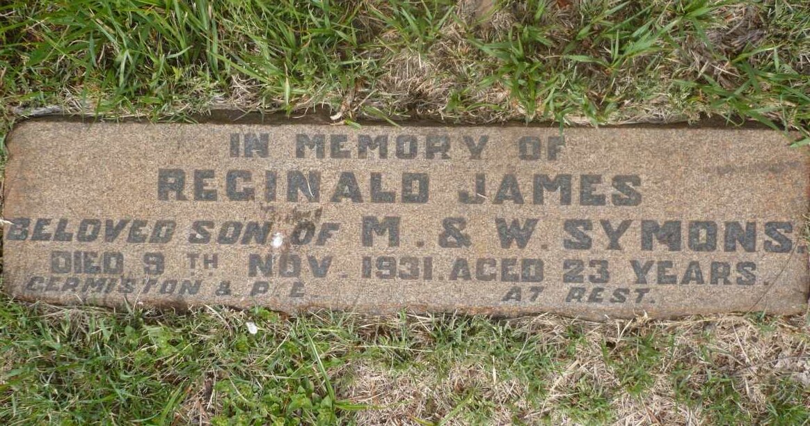 SYMONS Reginald James -1931