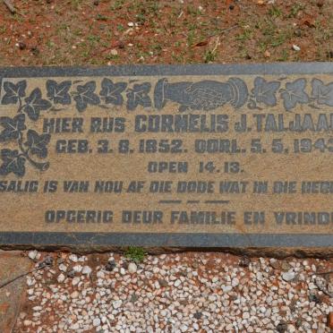 TALJAARD Cornelis J. 1852-1943