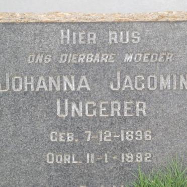 UNGERER Johanna Jacomina 1896-1982