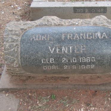 VENTER Adri Francina 1960-1962
