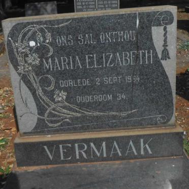 VERMAAK Vincent Godfried -1991 &amp; Maria Elizabeth -19?4