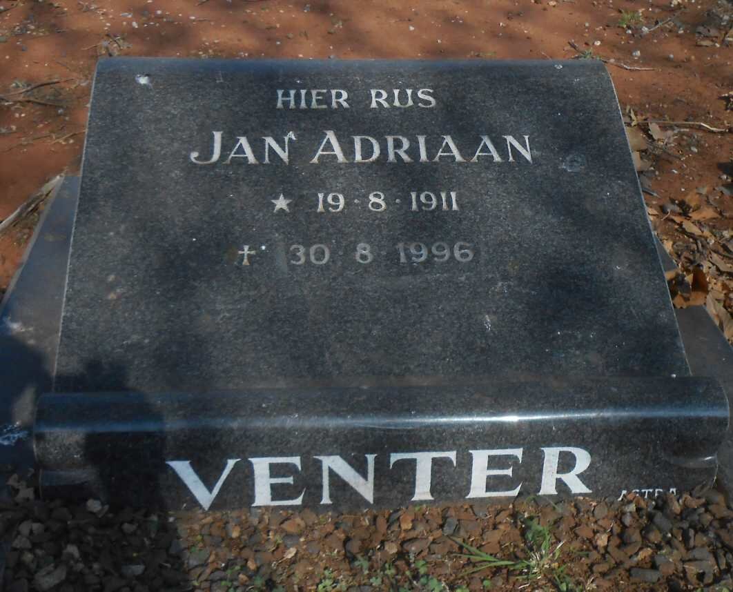 VENTER Jan Adriaan 1911-1996