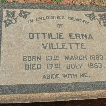 VILLETTE Ottilie Erna 1893-1953