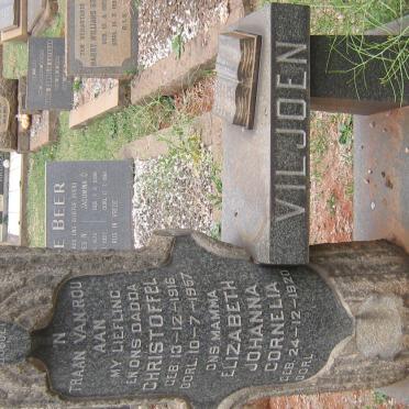 VILJOEN Christoffel 1916-1957 &amp; Elizabeth Johanna Cornelia 1920-