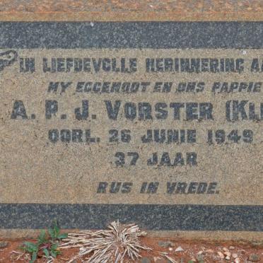 VORSTER A.P.J. -1949