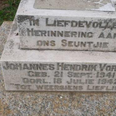 VORSTER Johannes Hendrik 1941-1942