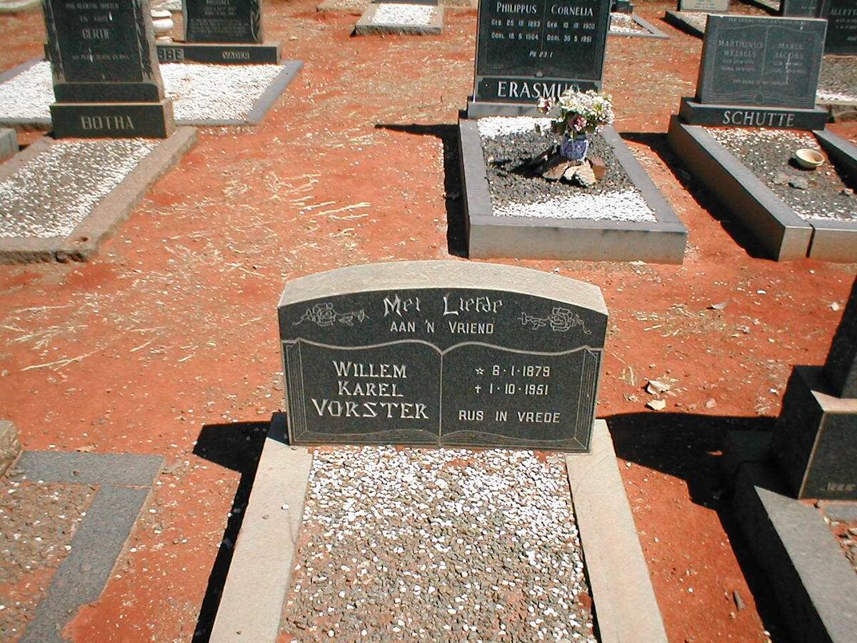 VORSTER Willem Karel 1879-1951