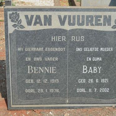 VUUREN Bennie, van 1913-1976 &amp; Baby 1921-2002
