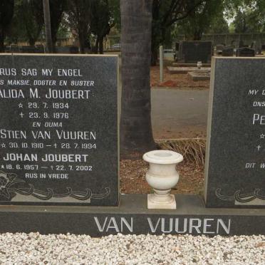 VUUREN Petrus S.J., van 1912-1969 &amp; Stien 1910-1994 :: JOUBERT Alida M. 1934-1976 ::  JOUBERT Johan 1957-2002