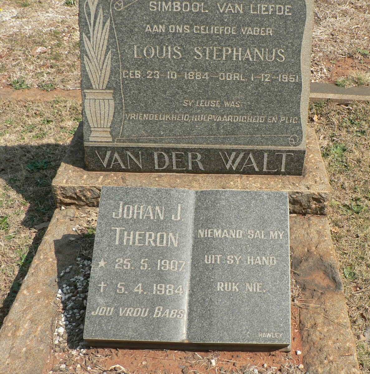 WALT Louis Stephanus, van der 1884-1951 :: THERON Johan J. 1907-1984