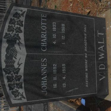 WALT Johannes, v.d. 1892-1959 &amp; Charlotte 1893-1968