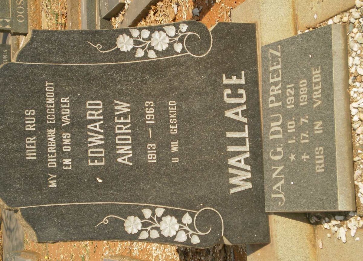 WALLACE Edward Andrew 1913-1963 :: DU PREEZ Jan G. 1921-1980