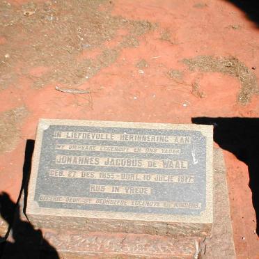 WAAL Johannes Jacobus, de 1855-1917