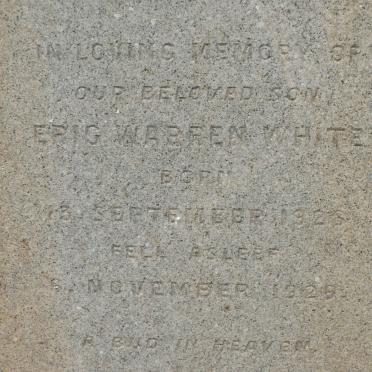 WHITE Eric Warren 1928-1929