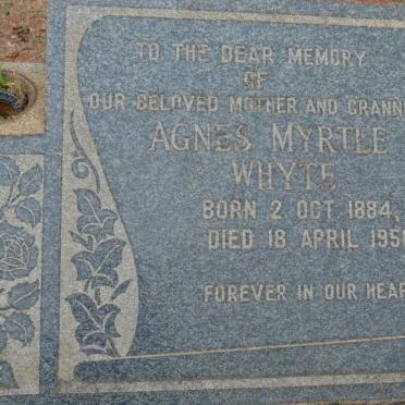 WHYTE Agnes Myrtle 1884-1958