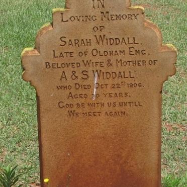 WIDDALL Sarah -1906