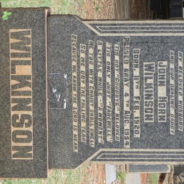 WILKINSON John Horn 1920-1954