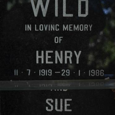 WILD Henry 1919-1986 &amp; Sue 1917-2008