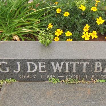 WITT G.J., de 1916-1997