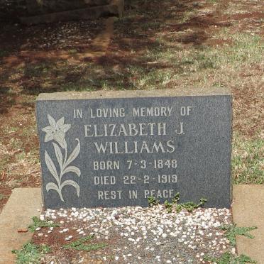 WILLIAMS Elizabeth J. 1848-1919