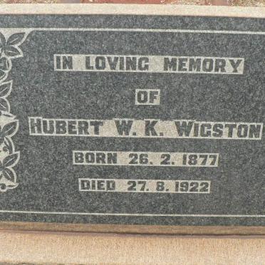 WIGSTON Hubert W.K. 1877-1922
