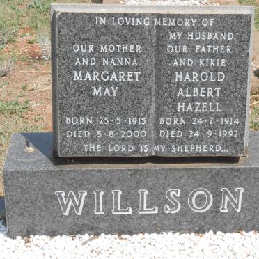 WILLSON Harold Albert Hazell 1914-1992 &amp; Margaret May 1915-2000