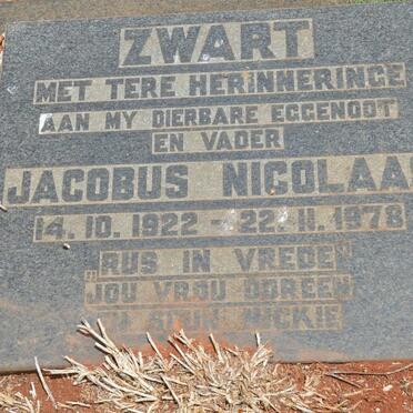 ZWART Jacobus Nicolaas 1922-1978